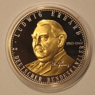 LUDWIG ERHARD - 2 KANCLERZ NIEMIEC 1963 1966 - NIEMCY - ZŁOCENIA - MENNICZY