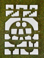 Cegiełki gipsowe odlew Bramy i okna forma 07h