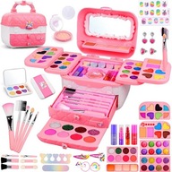 Kuferek do Makijażu dla Dzieci Zestaw Kosmetyków Bezpieczne Cienie Pomadki