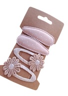 Spinki do włosów kwiatki beżowe 4 szt.