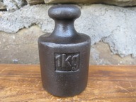 Stary żeliwny odważnik_1 kg_ PRL