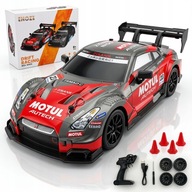 Samochód zdalnie sterowany czerwony dla dzieci z podświetleniem LEDprezent