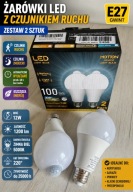 Żarówki LED z czujnikiem ruchu E27 12W 1200 lm 2 sztuki zimna biel