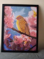 Sikorka na gałązce - Haft Diamentowy