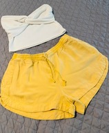 Krótkie żółte spodenki z wiskozy roz.S