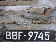 Stara kolekcjonerska tablica rejestracyjna