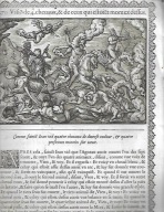 Dwa drzeworyty z Biblii Jean Cosine Paryż 1640 Visio de 4 cheuaux
