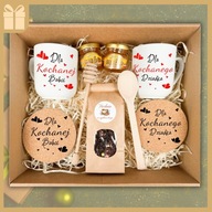 Kosz prezentowy dla Babci i Dziadka kubki herbata miód Dzień Babci