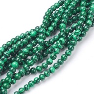 H5- MALACHIT - kula - 4mm - 32 sztuki / syntetyczny