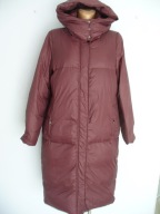 NOWY PLASZCZ SOLLLAR bordowy 80% PUCH KACZY leciutki 40 42