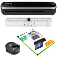 Laminator EMAVO A4 zestaw 3w1 z folią, trymerem i zaokrąglaczem
