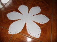 Oryginalna serwetka , moze buc na chleb haft - srednica 52 cm