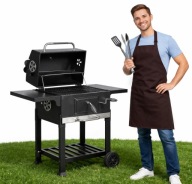 Grill węglowy Activa Angular żeliwny ruszt 42 x 57,5 cm duży regulowany