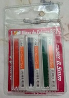 Kolorowe wkłady do ołówka automatycznego Zestaw 3 x 12 sztuk B/3T 0,5x60mm