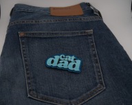 Naszywka Haftowana CAT DAD – 7,5 x 4 cm