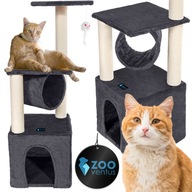 DRAPAK DLA KOTA SŁUPEK 91CM DRZEWKO 5 POZIOMÓW BUDKA WALEC PLATFORMA