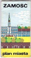 ZAMOŚĆ - PLAN MIASTA Z 1980 ROKU.
