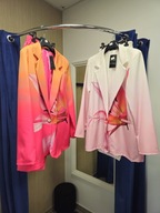 Garnitur damski Plus Size róż, biel Italy !!!