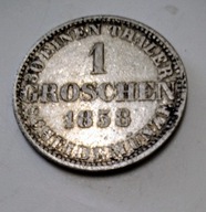 1 SREBRNY GROSZ 1858 B HANOVER NIEMCY / PRUSY