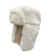 Ciepła czapka zimowa z nausznikami PLUSZOWA - Futrzana pilotka - 5 kolorów