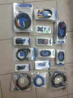 Audio-Video wielki zestaw kabli do odsprzedaży po 2zl/szt czytnik kart grat