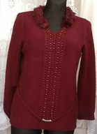 MIZXANO-ciekawy SWETER ,koraliki r 40/42