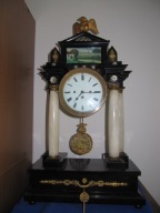 kWADRANSOWY- Wiedenski zegar kominkowy 65 cm ok 1830r