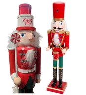 DUŻY Dziadek do orzechów 50cm drewniany ozdoba świąteczna różne wzory DUŻY