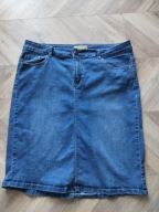 Spódnica damska 46 klasyczna miękki jeans elastyczna 3XL extra pas100