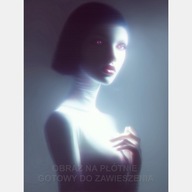 Kobieta plakat fantasy nowoczesna dyskoteka laser obraz płótno 55x80 cyber