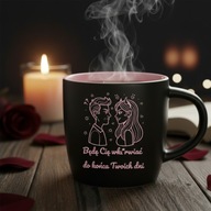 Kubek dla par – Będę Cię wku*wiać do końca dni | grawer różowy