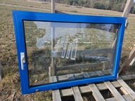 OKNA Aluminiowe 148x100cm Poziome Niebieskie 18 sztuk okno