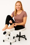 Profesjonalny PODNÓŻEK KOSMETYCZNY do PEDICURE z pochłaniaczem kolor BIAŁY