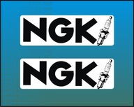 2x Naklejka Logo NGK 10x3 cm na Motocykl Quada Crossa Ścigacza Nalepka