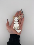 Brelok ruchoma szynszyla kolor biały