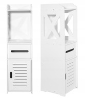 WĄSKA SZAFKA ŁAZIENKOWA AŻUROWA REGAŁ NA PAPIER