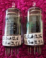 2 x GE USA 5963 ~ Ecc82 12au7 Gain 107/117% 1967r.