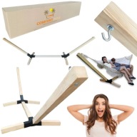 STELAŻ DO HAMAKA NA HAMAK OGRODOWY DWUOSOBOWY DREWNIANY COMFORT ZONE