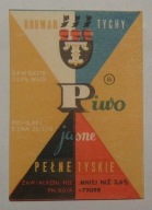 STARA ETYKIETA PIWO JASNE PEŁNE TYSKIE BROWAR TYCHY