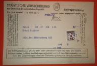 rachunek składkowy („Beitragsrechnung”) państwowego ubezpieczenia NRD