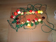 LAMPKI CHOINKOWE GRZYBKI Z PRL ORYGINALNE Z PUDEŁKIEM