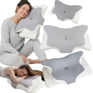 PODUSZKA ORTOPEDYCZNA ERGONOMICZNA DO SPANIA Z PIANKI ODDYCHAJĄCA BÓL MOTYL