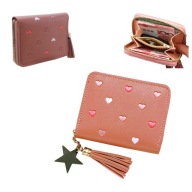 PORTFEL DAMSKI W SERDUSZKA DLA DZIEWCZYNY PREZENT UPOMINEK NA DZIEŃ KOBIET