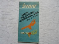 Świat mapa polityczno-komunikacyjna Praca zbiorowa