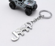 BRELOK BRELOCZEK do kluczy JEEP Punisher Compass Wrangler srebrny