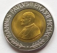 WATYKAN 500 LIRÓW 1990 JAN PAWEŁ II