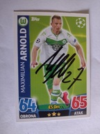 Karta topps match attax autograf Wolfsburg Champions League Arnold
