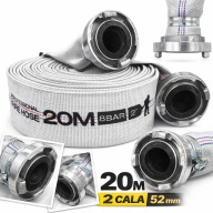 WĄŻ STRAŻACKI SILVER 2" 20M DO SZAMBA BRUDNEJ WODY 52 MM Z SZYBKOZŁĄCZAMI