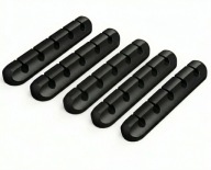 ORGANIZER DO KABLI PRZEWODÓW UCHWYT BIURKOWY KLISP 5 MIEJSC SAMOPRZYLEPNY