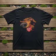 T-shirt Koszulka z jamnikiem I love you